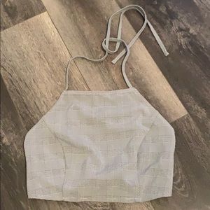 Backless stripped crop top